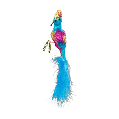 Happy Roger Bird von Inge-Glas – mundgeblasener Papagei als Christbaumanhänger, 11,5 cm