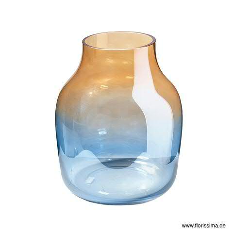 Glas Vase braun/grau