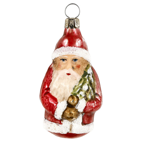 Glas Figur Kleiner Weihnachtsmann, patiniert