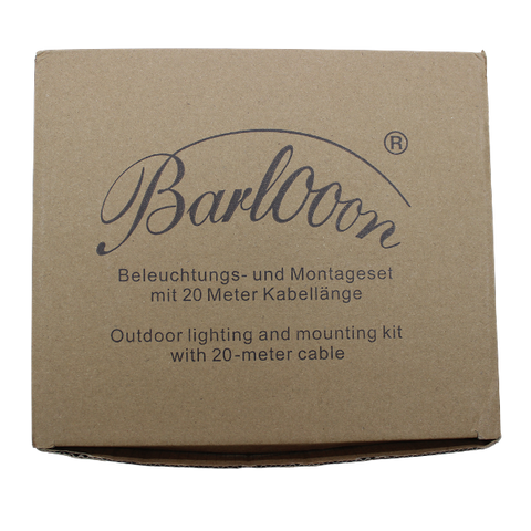 Lampion Barlooon, Beleuchtungs- und Montageset für außen