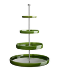 ASA Selection Grande Verde Etagere, 4-stufig, glänzend grün mit Metallstange