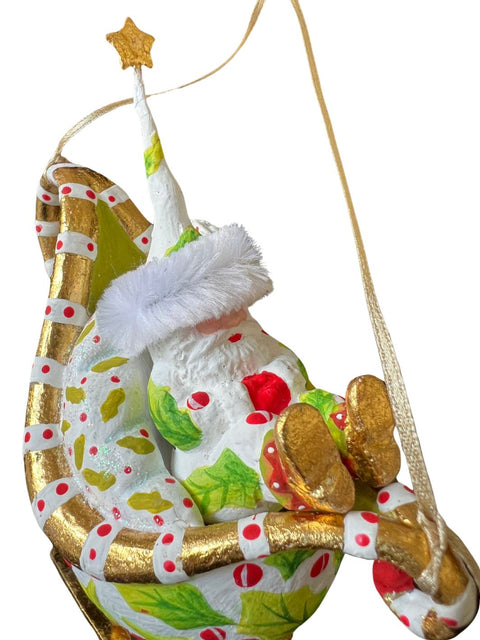 Krinkles - Dash Away Santas in Sleigh Ornament