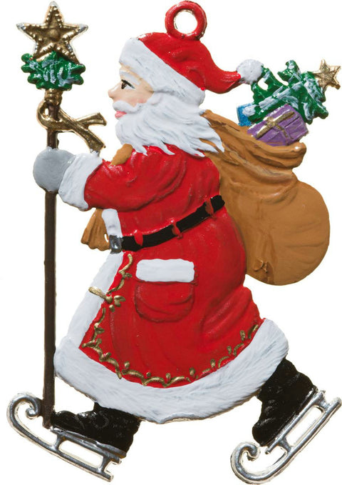 Weihnachtsmann mit Schlittschuhen