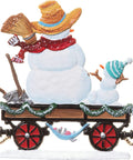 Wagen mit Schneemann