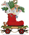 Wagen mit Geschenkstiefel